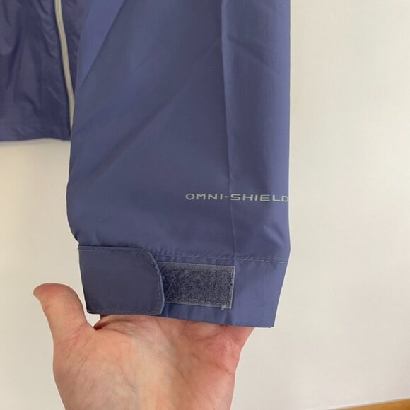 COLUMBIA Switchback II Jacket Solid Periwinkle Purple Blue Windbreaker Active M - Picture 8 of 16